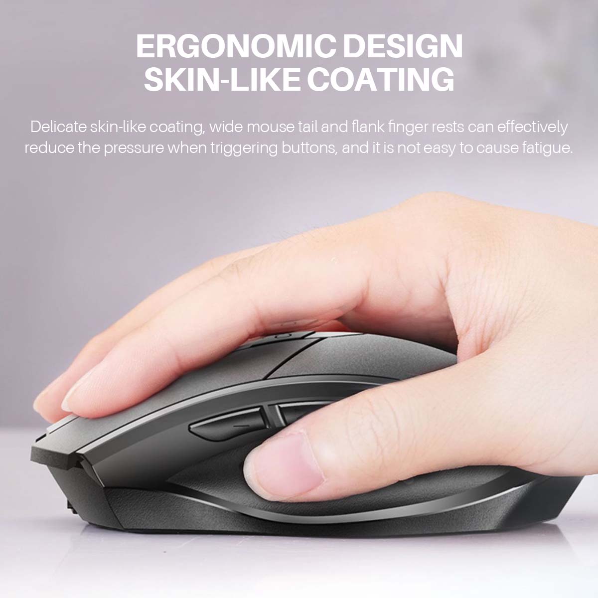USB Rechargeable Wireless Gaming Mouse 2.4GHz Receiver Bluetooth 5.0 Triple 1600DPI Optical Mouse for PC Laptop Computer