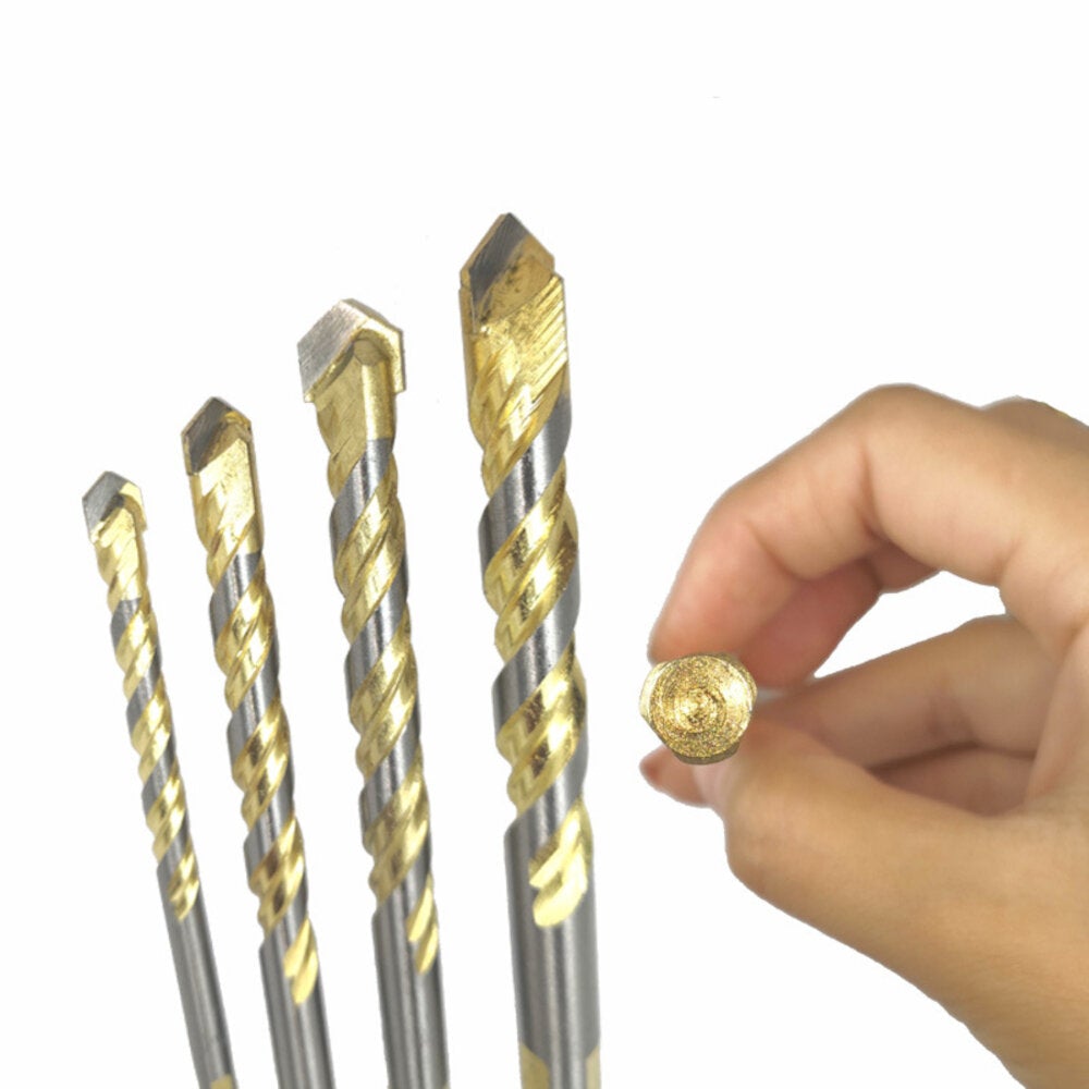 4/5/6/7/10Pcs Multi-functional Tungsten Carbide Tip Glass Drill Bit Set Triangle Bits For Porcelain Ceramic Plastic Wood