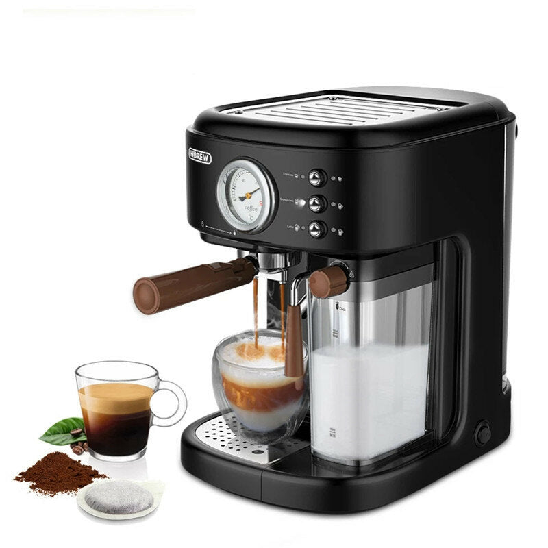 Powder/Pod dual-use Coffee Espresso Maker 20Bar Espresso Coffee Machine Inox Case Semi Automatic