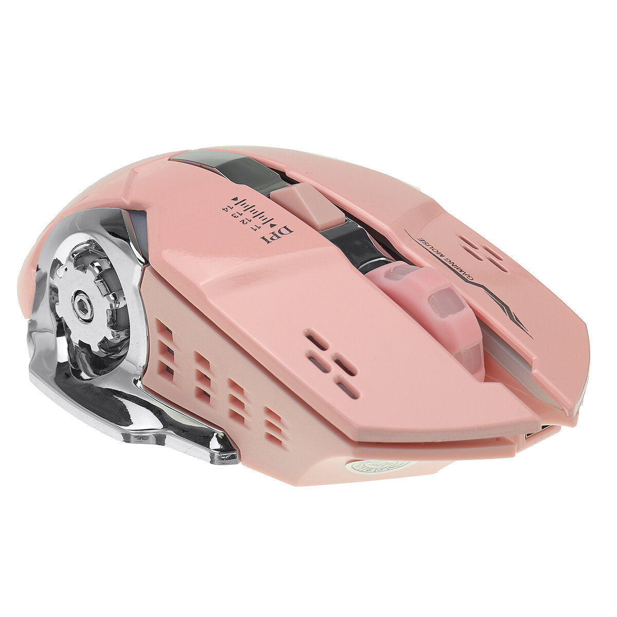 2.4 GHz Wireless Mouse 1600DPI Rechargeable Breathing LED Light Optical Mice with USB Receiver for PC Laptop Desktop