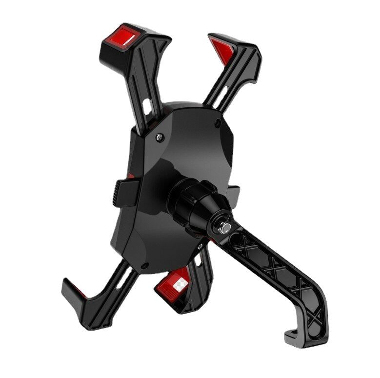 4.7-6.5inch Adjustable Bike Phone Holder Shock Absorption GPS Phone Clip Stand Handlebar Stretch Mount Bracket Cycling Bicycle Motorcycle