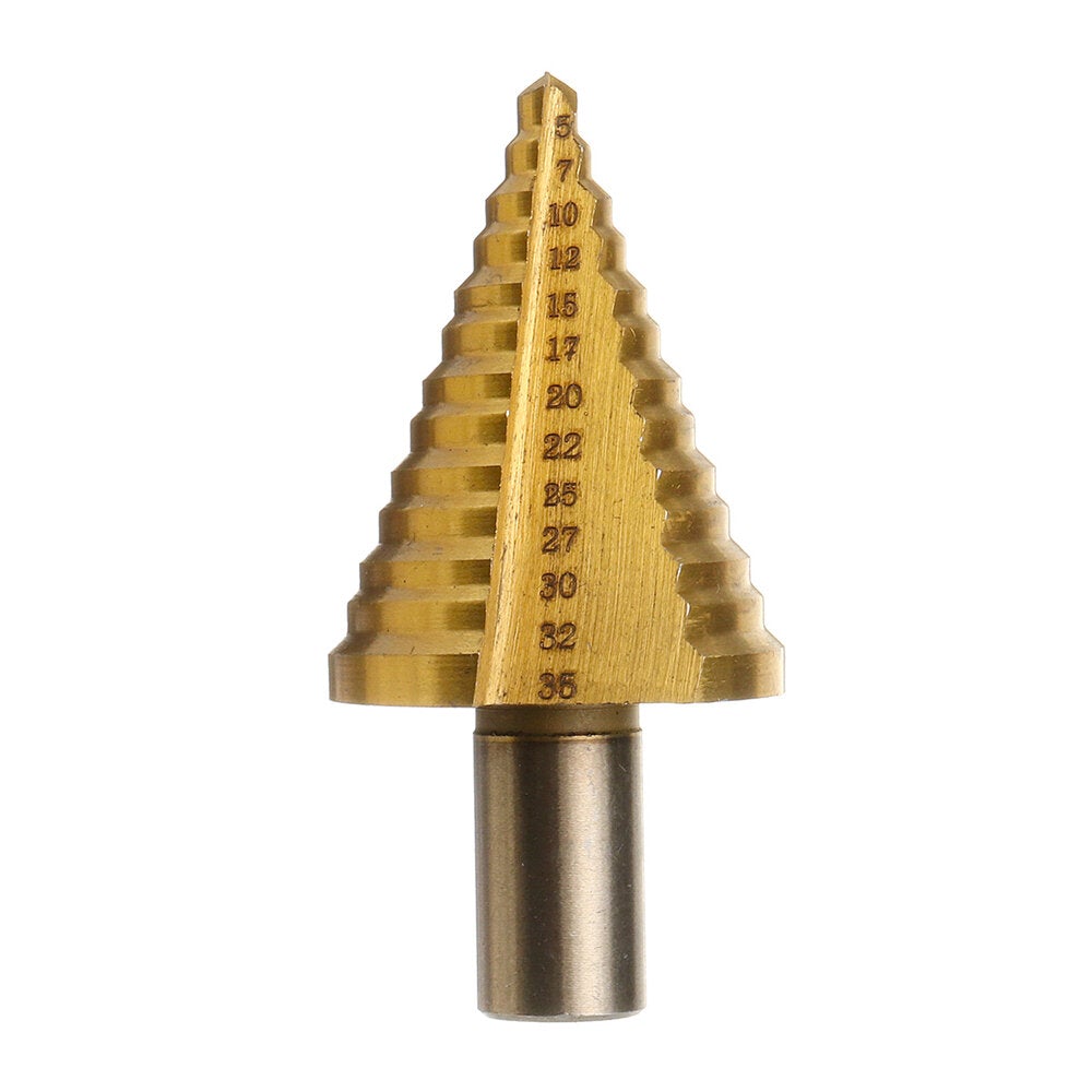 5-35mm HSS Titanium Step Cone Drill Bit High Speed Steel Wood Hole Cutter