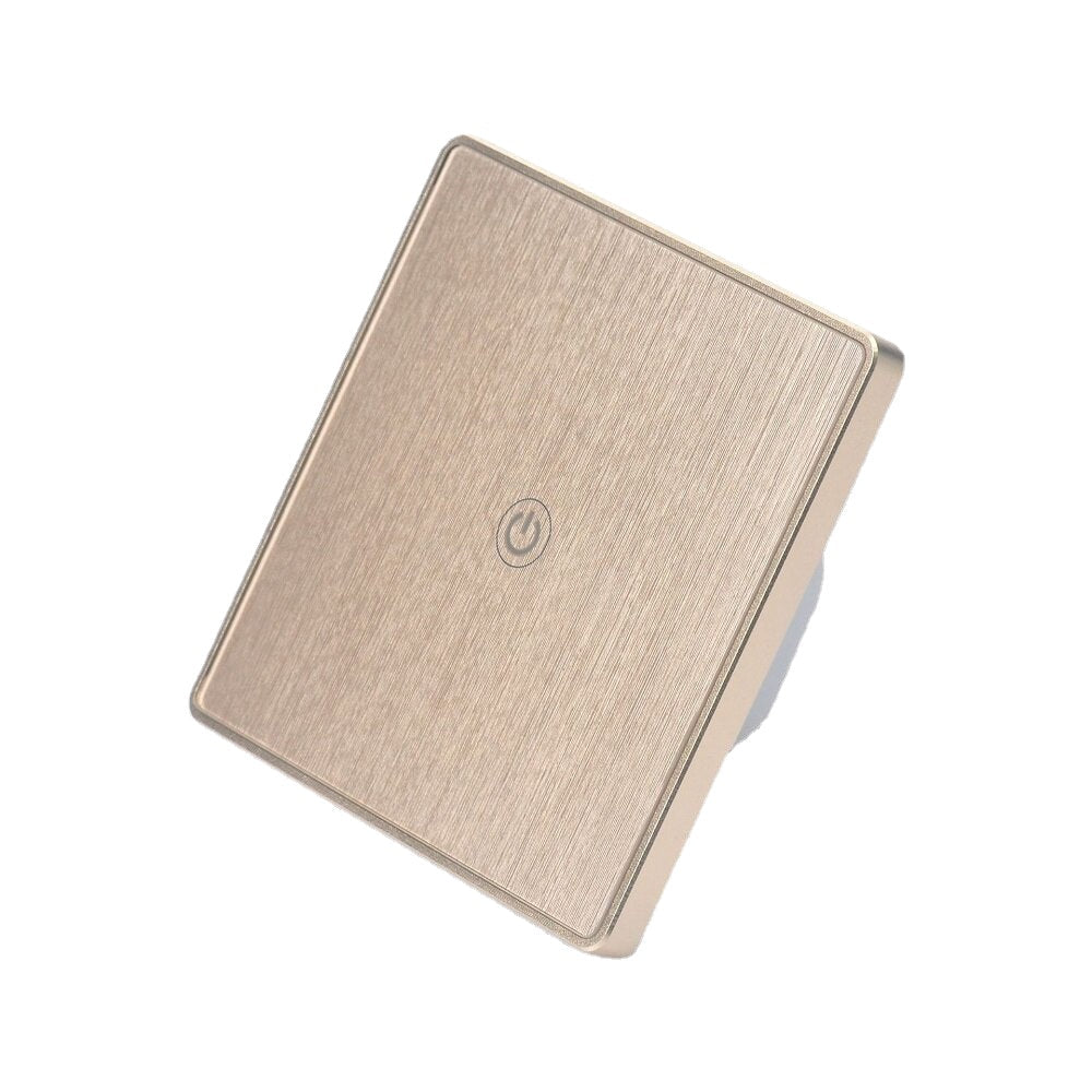 Wifi 1Gang Smart Switch EU Standard Metal Frame Wire Drawing Light Control Switch WF-WS011 100-240V 2.4 GHz