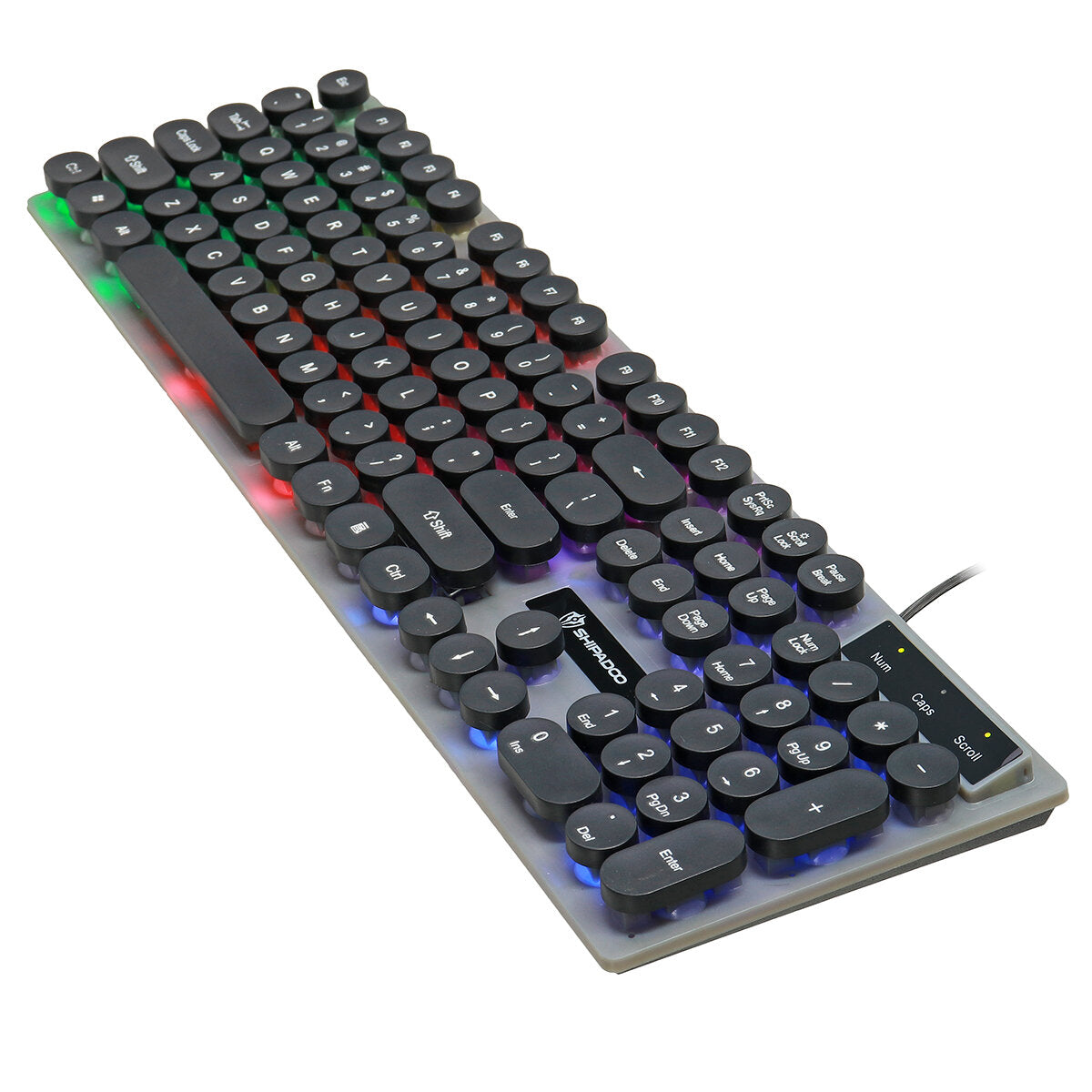 4-in-1 Keyboard Mouse Headset Mouse Pad Set USB Wired 104 Keys Punk Keycaps Keyboard Mouse Over-Ear Headset Mouse Pad Combo Set