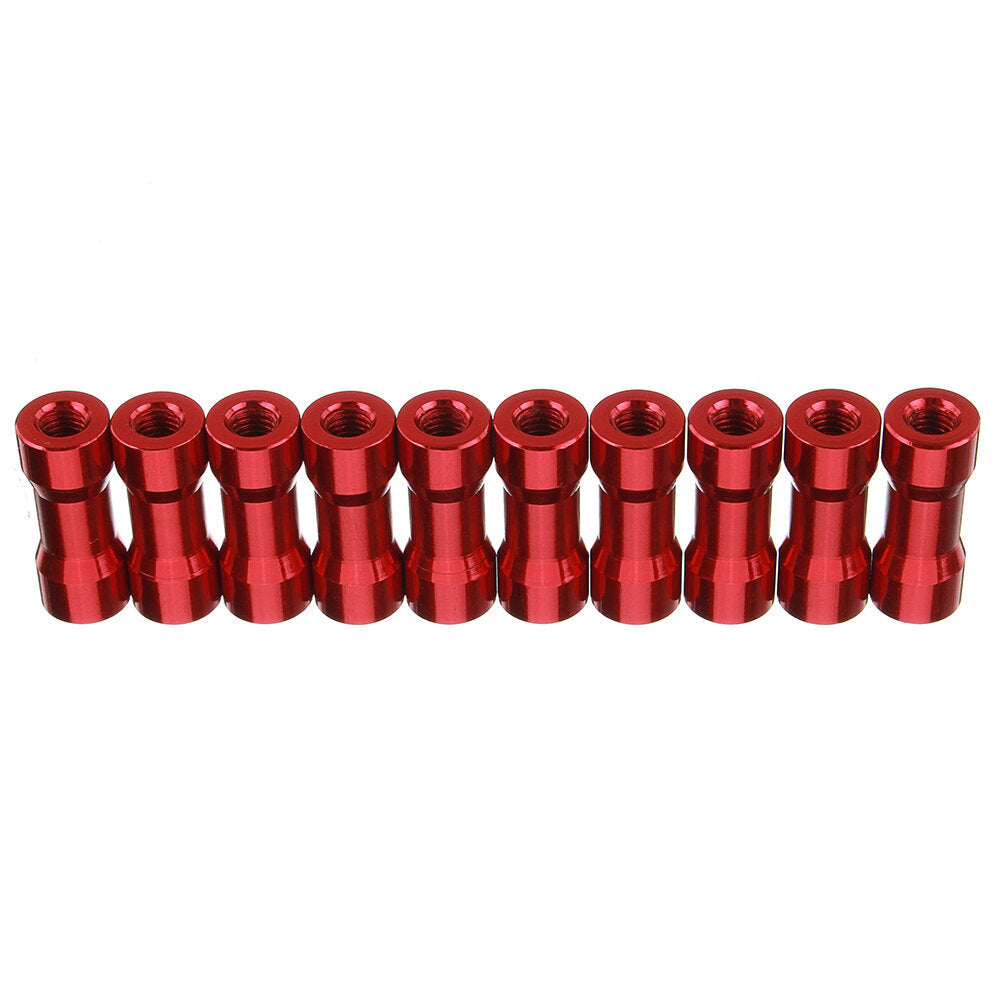 M3AS10 10Pcs M3 10mm Aluminum Alloy Standoff Spacer Round Column MultiColor Smooth Surface