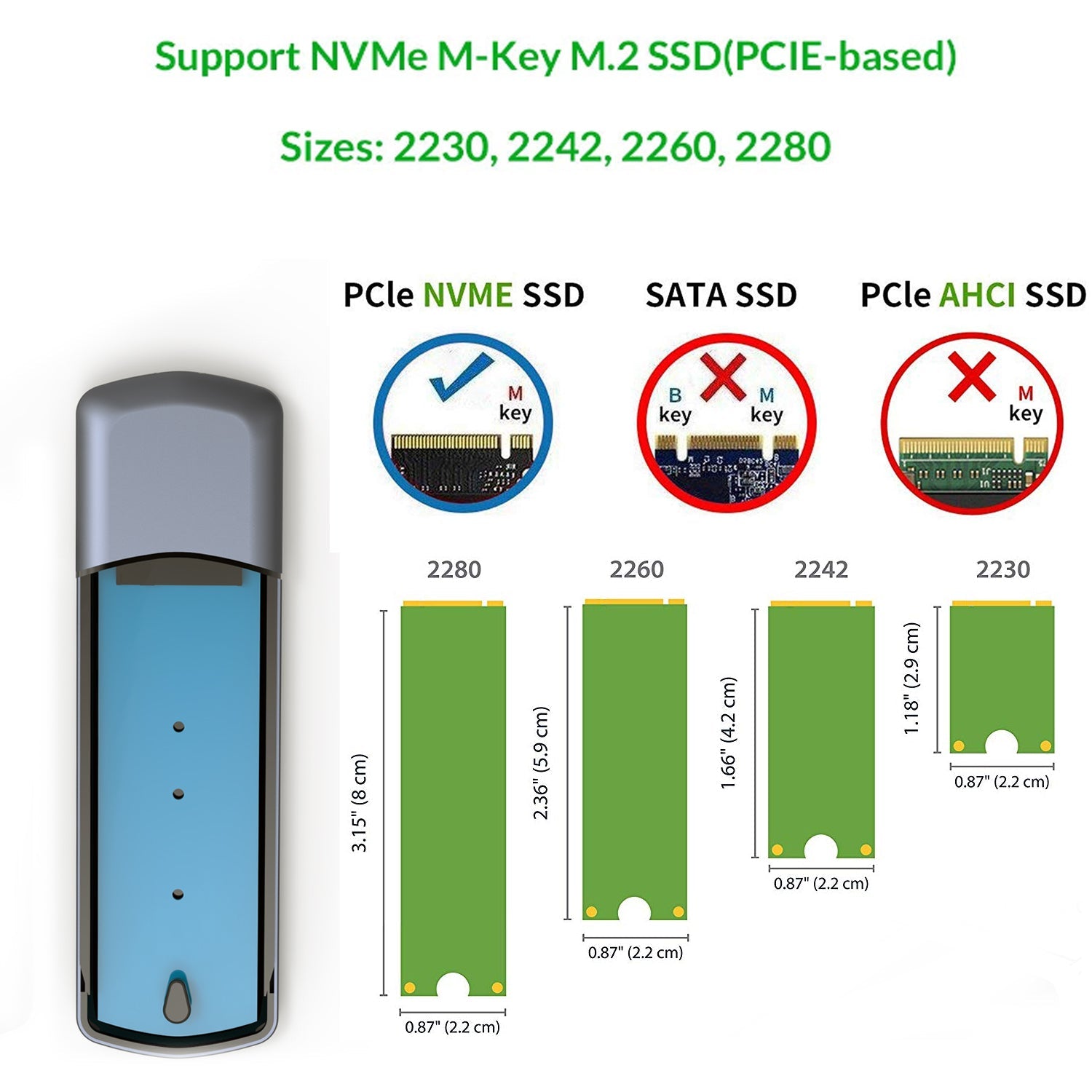 USB3.1 Type-C to M.2 NVME Hard Drive Enclosure M-Key M.2 PCIe HDD SSD Case External Hard Disk Box 10Gbps