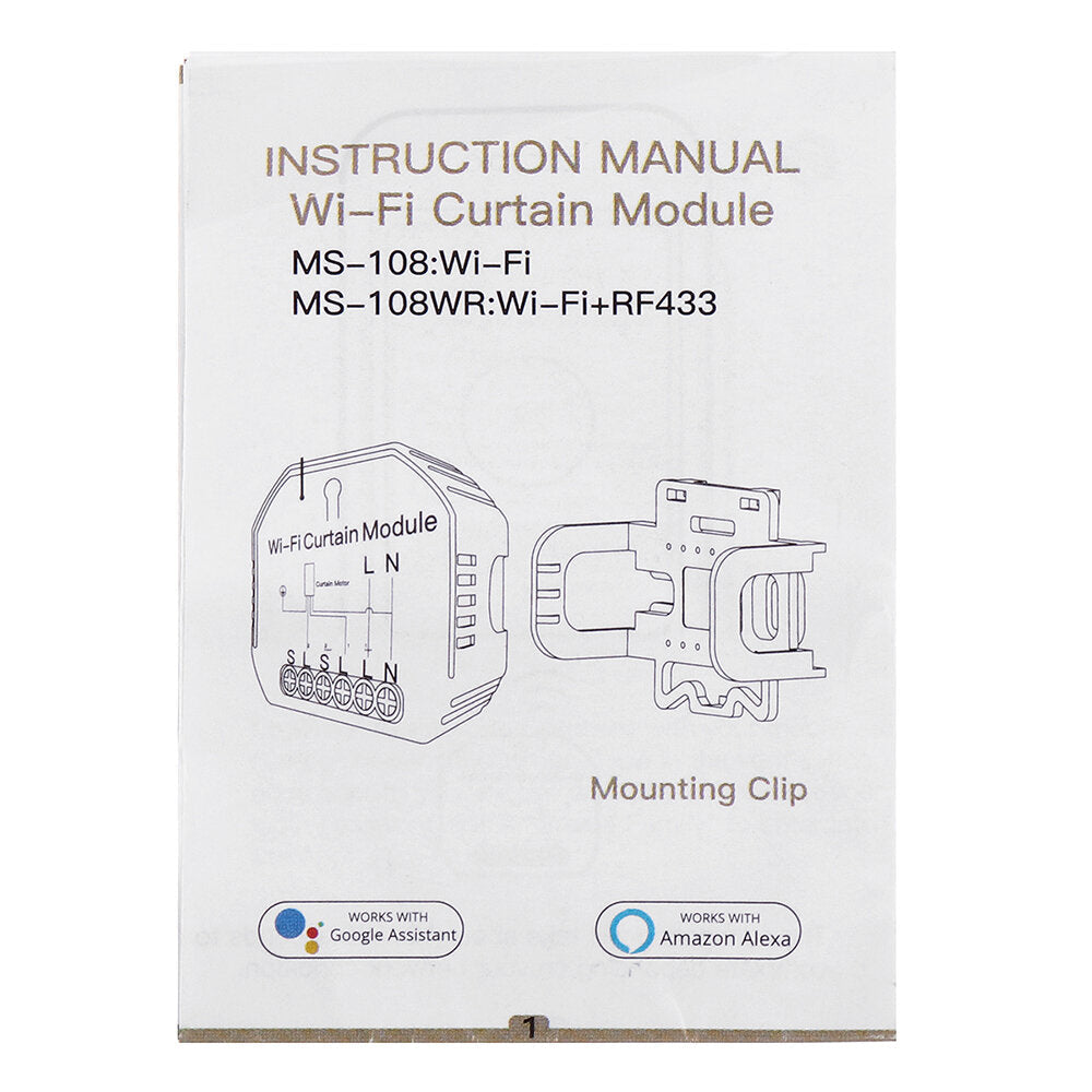 WiFi Mini Smart Curtain Switch Module Roller Blinds Shutter Motor Tuya APP Remote Control Work with Alexa Google Home