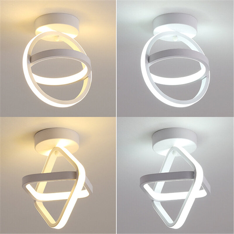 AC85-265V Modern LED Ceiling Lamp Dual Ring Chandeliers Fixture Living Room Pendant Light