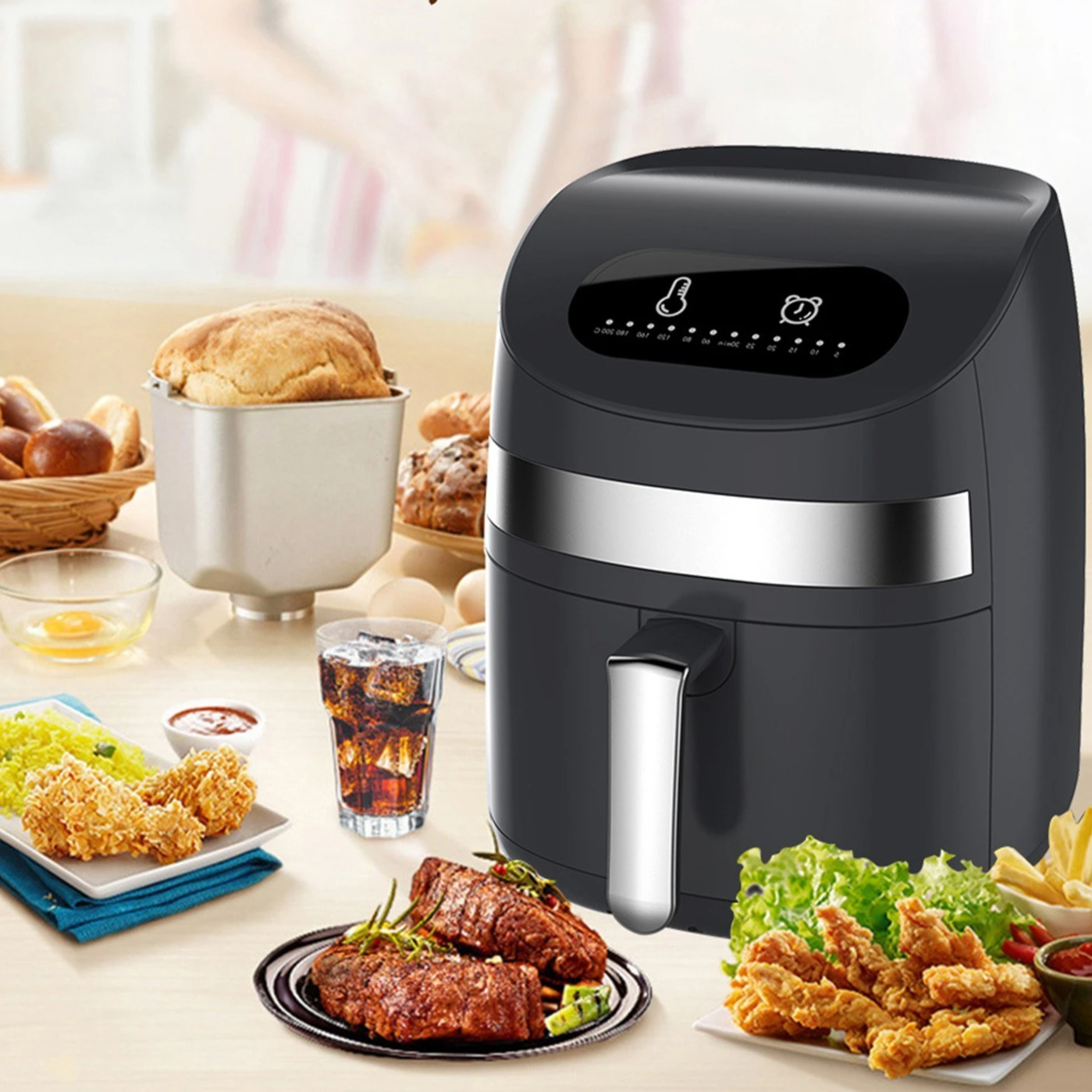 1000W Air Fryer 3L Electric Hot Air Fryer Oven