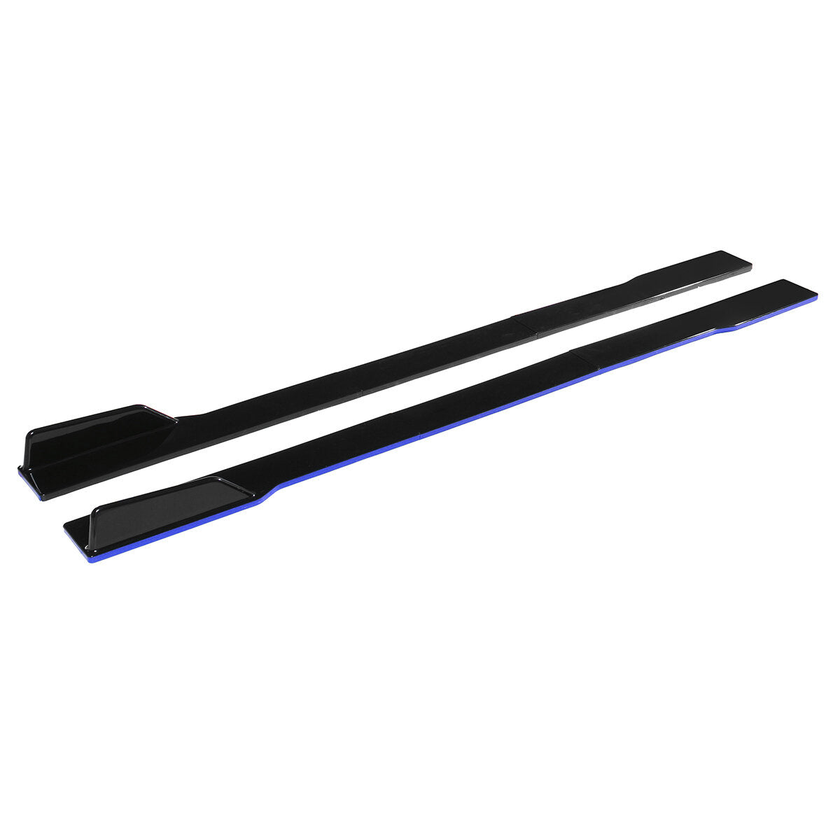 2.2M / 78.7inch Pair of Universal Side Skirts Extensions Splitters Blue Line