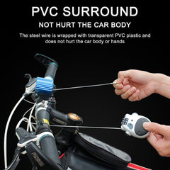 Telescopic Rope Combination Locks Luggage Box Password Padlock Travel Bag Bicycle Digit Anti-theft Lock