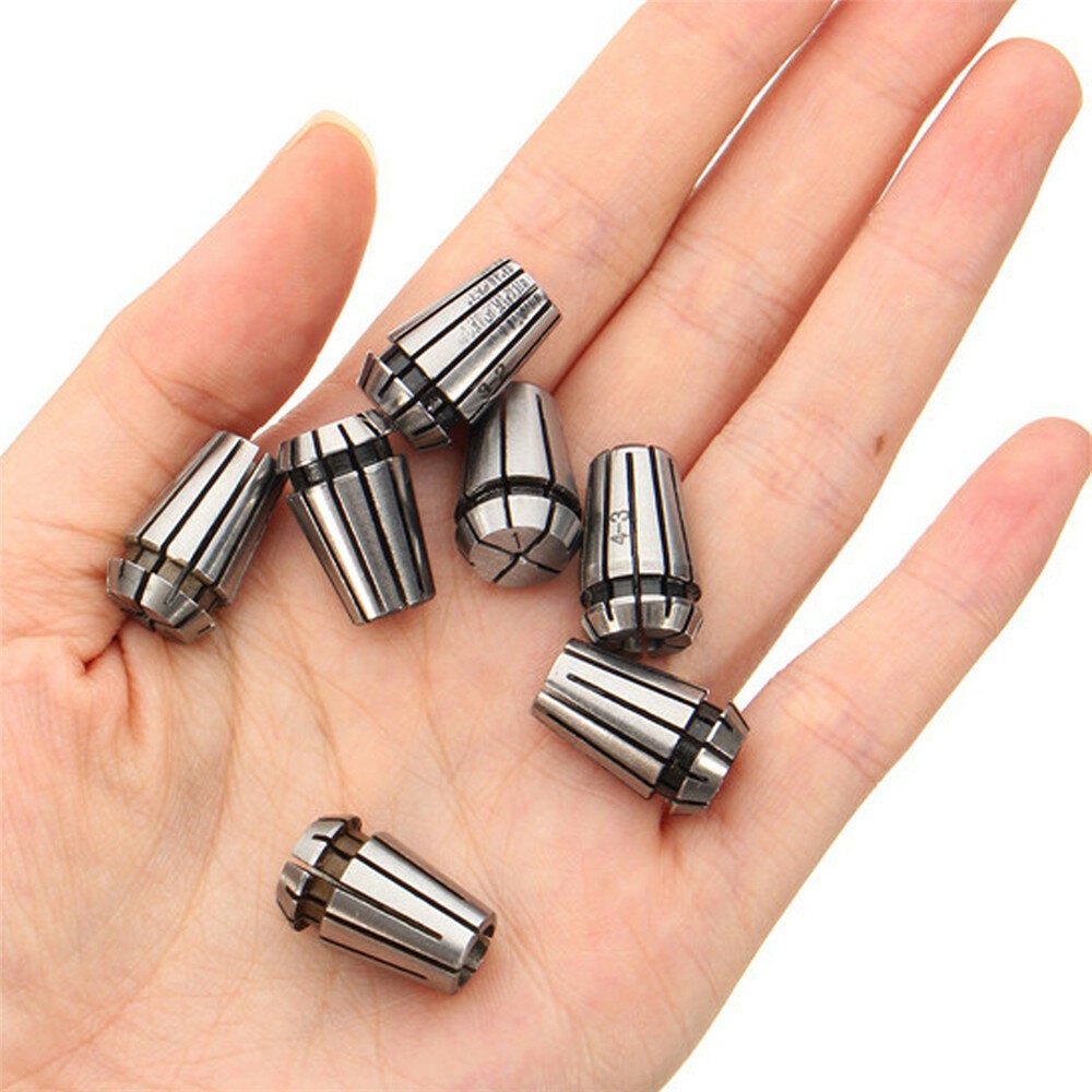 7Pcs ER11 1-7mm Spring Collets with ER11A 5mm Motor Shaft Holder Extension Rod