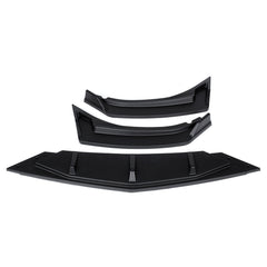 3Pcs Matte Black Car Front Bumper Splitter Lip Diffuser Body Kit Spoiler Guard Protection