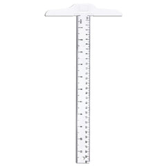 30cm/12inch T-ruler Depression Scale Drawing Ruler DIY Craft General Work Measuring Tool Stationery Office Supplies