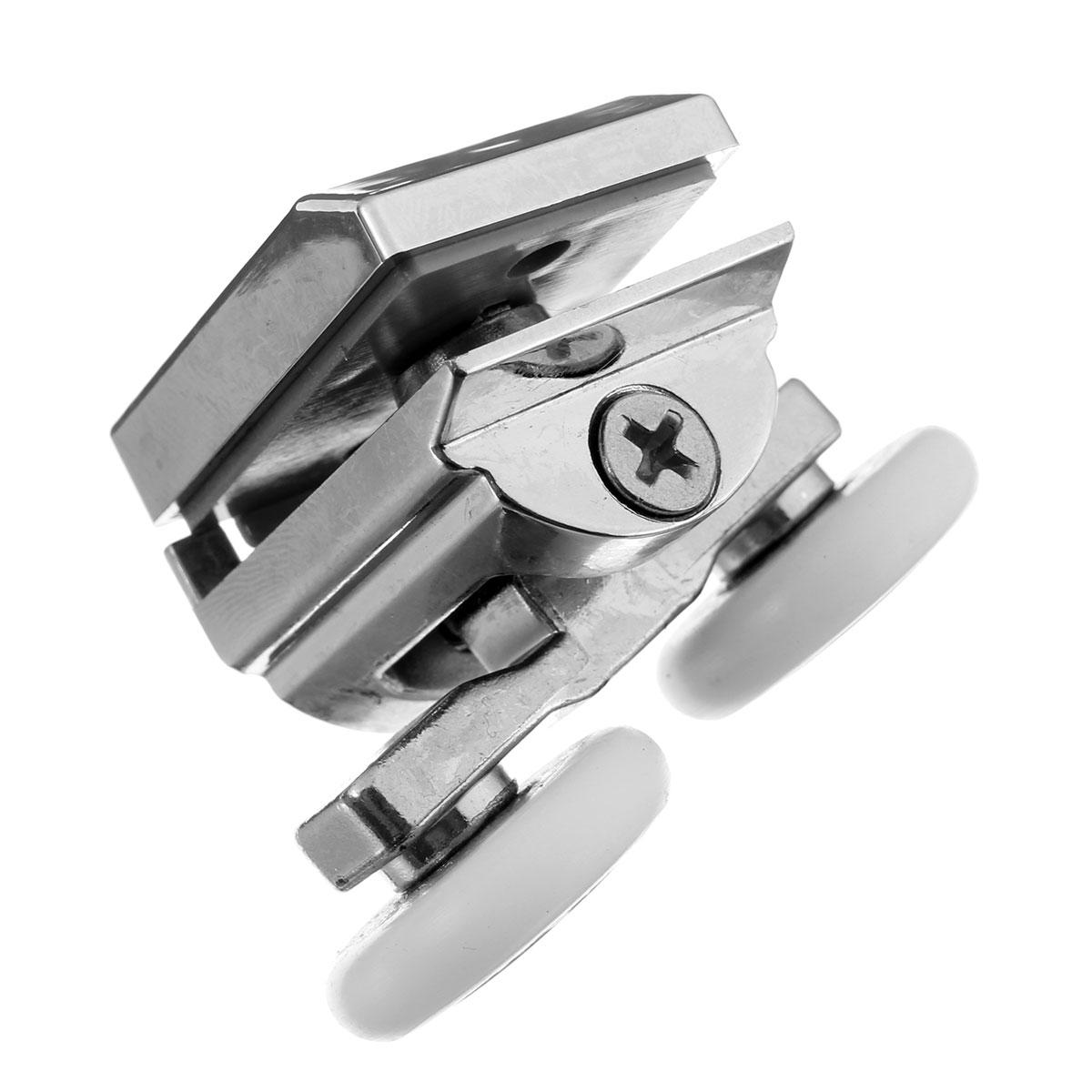 2Pcs Double Wheels Shower Door Top Rollers for Sliding Shower Door