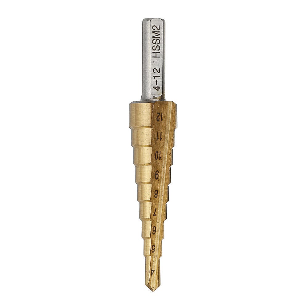 4-12/4-20/4-32mm HSS 6542 Titanium Coated Step Drill Bit Triangle Shank