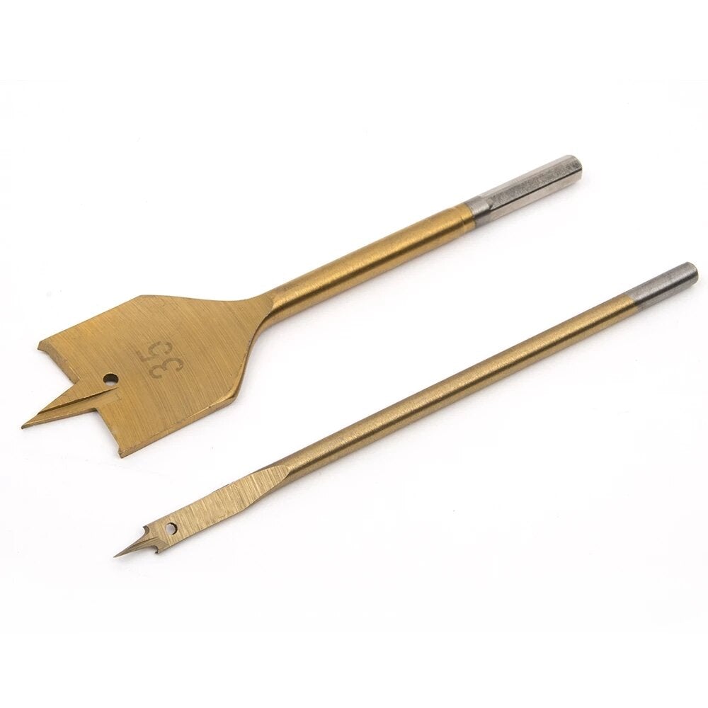 6/8/13pcs Metric Flat Spade Drill Bits Set Titanium Coating Paddle Wood Hole Cutter for Woodworking