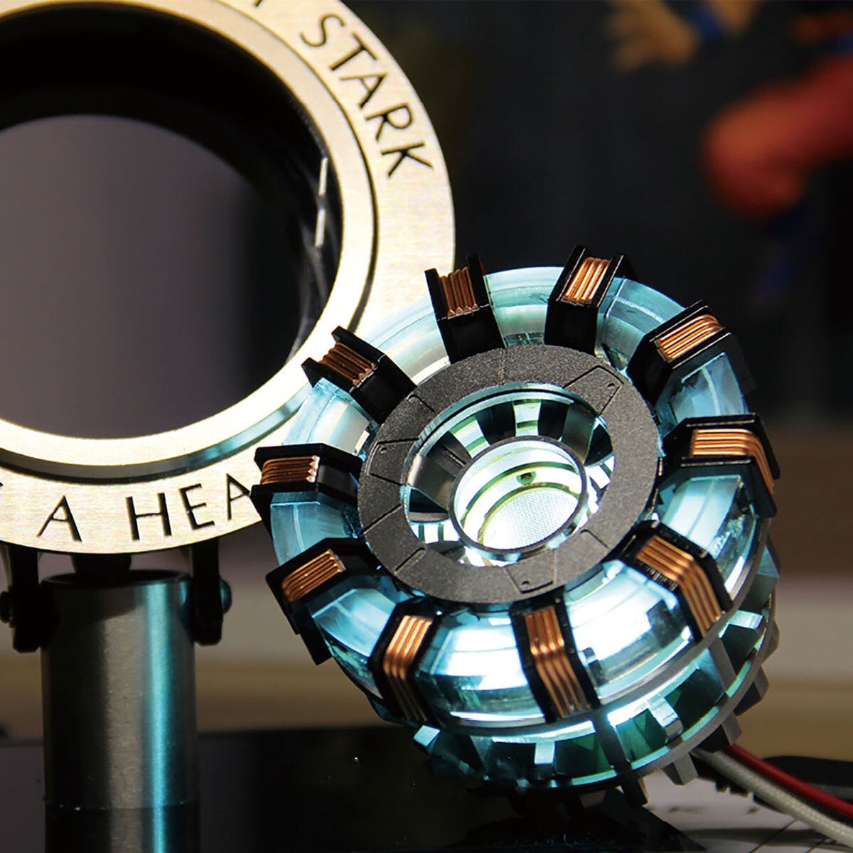 1:1 Aluminum Alloy Arc Reactor DIY Model MK2 Led Light Mark Chest Tony Heart Lamp Science Toy
