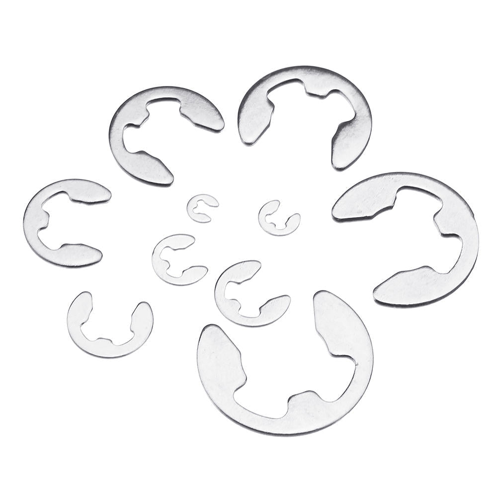 Stainless Steel E-Clip External Retaining Snap Ring 1.5-10mm Assortment Set 120Pcs