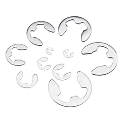 Stainless Steel E-Clip External Retaining Snap Ring 1.5-10mm Assortment Set 120Pcs