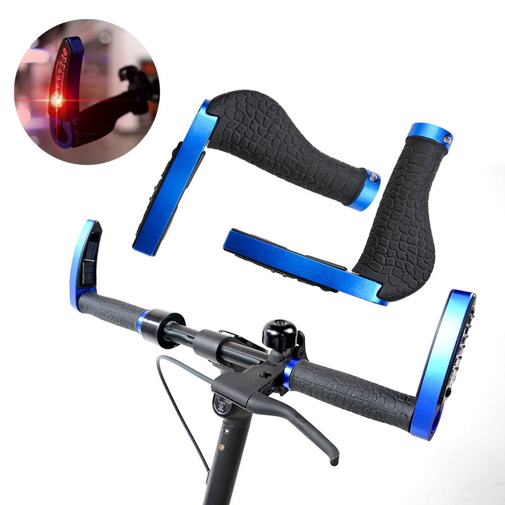 Scooter Handlebar with Turn Signal Light Non-slip Adjustable Handle Grip 2 Modes USN/Solar Rechargeable Safe Indicators for M365 / Pro Ninebot Scooter