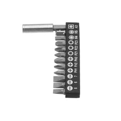 10pcs Hex Flat Head Cross Spanner PZ Screwdriver Bit Set With Adapter and Extension Holder