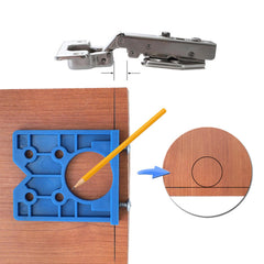 35mm Drilling Door Locator with or without Drill Concealed Hinge Hole Boring Jig Guide Woodworking Tool