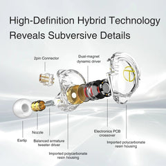 HIFI Bass Earbuds In Ear Earphones Monitor Headphones Sport Noise Cancelling Headset for MT1 ST1 CA2 TA1 EDX