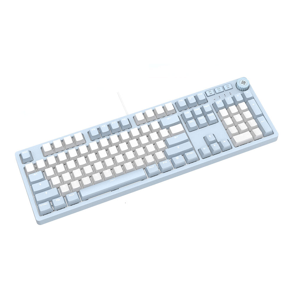 Mechanical Gaming Programming Keyboard Type-C Wired Keyboard 104 Keys Macro With Magnetic Upper Cover Translucent PBT Supplement Keycaps