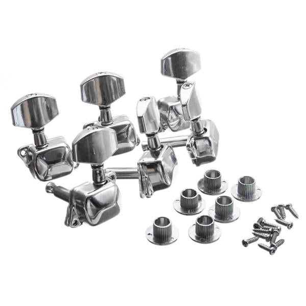Acoustic Guitar String Semiclosed Tuning Pegs Tuners Machine Heads 6L Chrome
