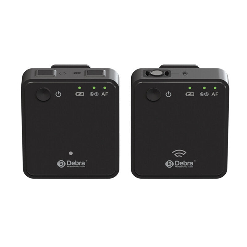 Portable Wireless Lavalier Microphone Interview Lapel Mic with 100m Range for Smartphone DSLR Camera Webcast