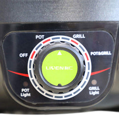 1300W Electric Grill with Hot Pot from Non-stick 3 Gear Adjustment