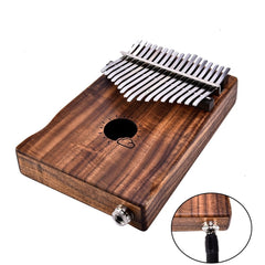 EQ Acacia Muspor17 Key Electric Box Thumb Piano Kalimba EVA Bag + Audio Cable Raw Wood Color