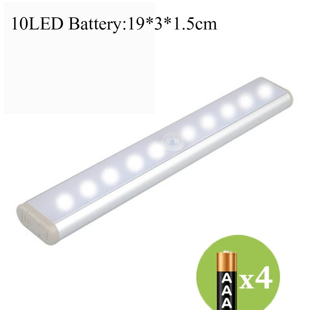 Wireless LED Cabinet Night Light Motion Sensor Light Closet Night Lamp for Kitchen Bedroom Staircase Lighting