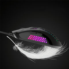 Wired Game Mouse Breathing RGB Colorful Hollow Honeycomb Shape 12000DPI Gaming Mouse USB Wired Gamer Mice for Desktop Computer Laptop PC