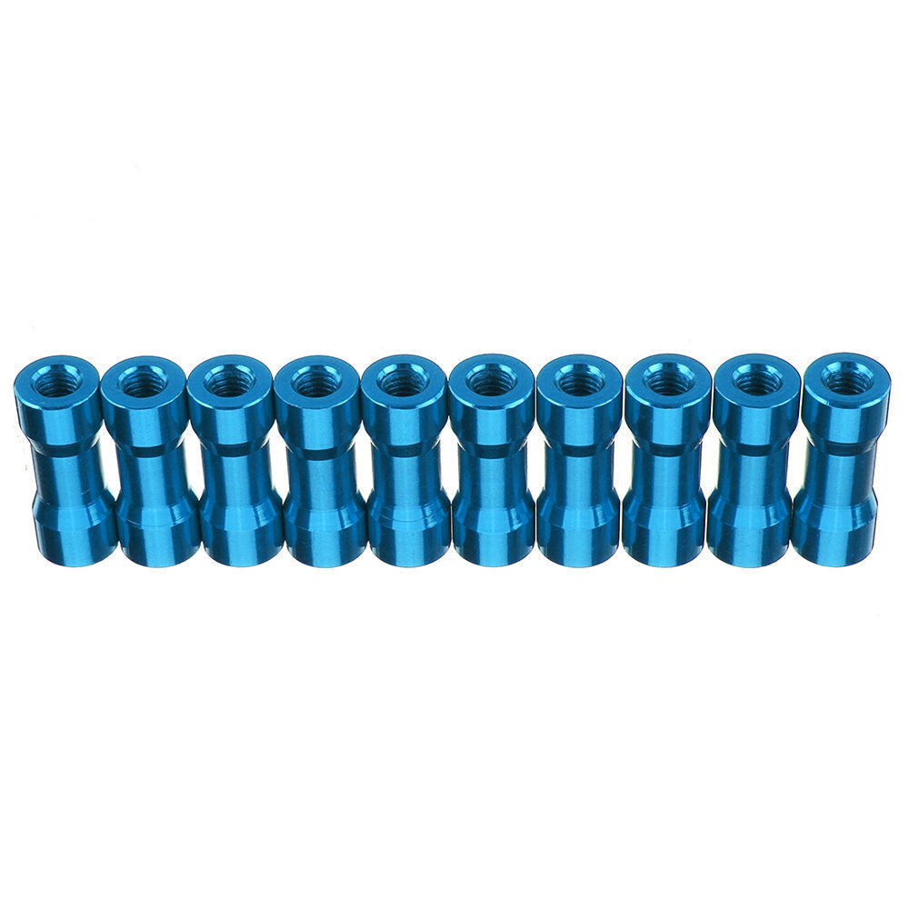 M3AS10 10Pcs M3 10mm Aluminum Alloy Standoff Spacer Round Column MultiColor Smooth Surface