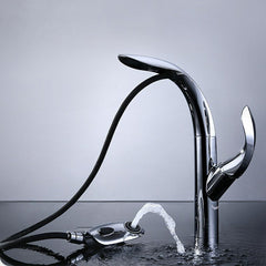 Zinc Alloy Kitchen Sink Pull Out Faucet Single Handle Double Water Modes Cold And Hot Mixer Tap cUPC NSF Certified