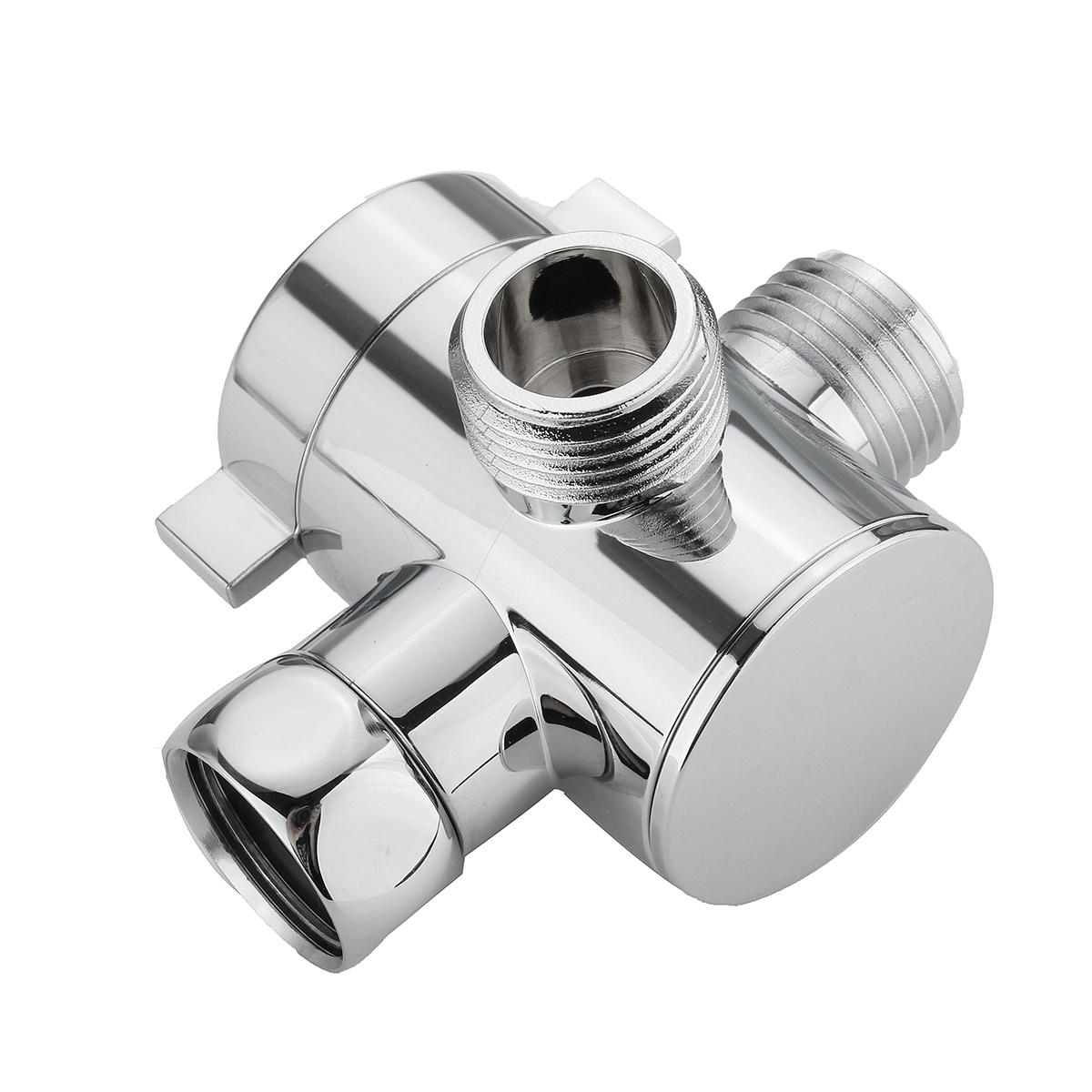 3 Way Shower Diverter Chrome G1/2 Inch T-Adapter Components Adjustable Valve Adapter