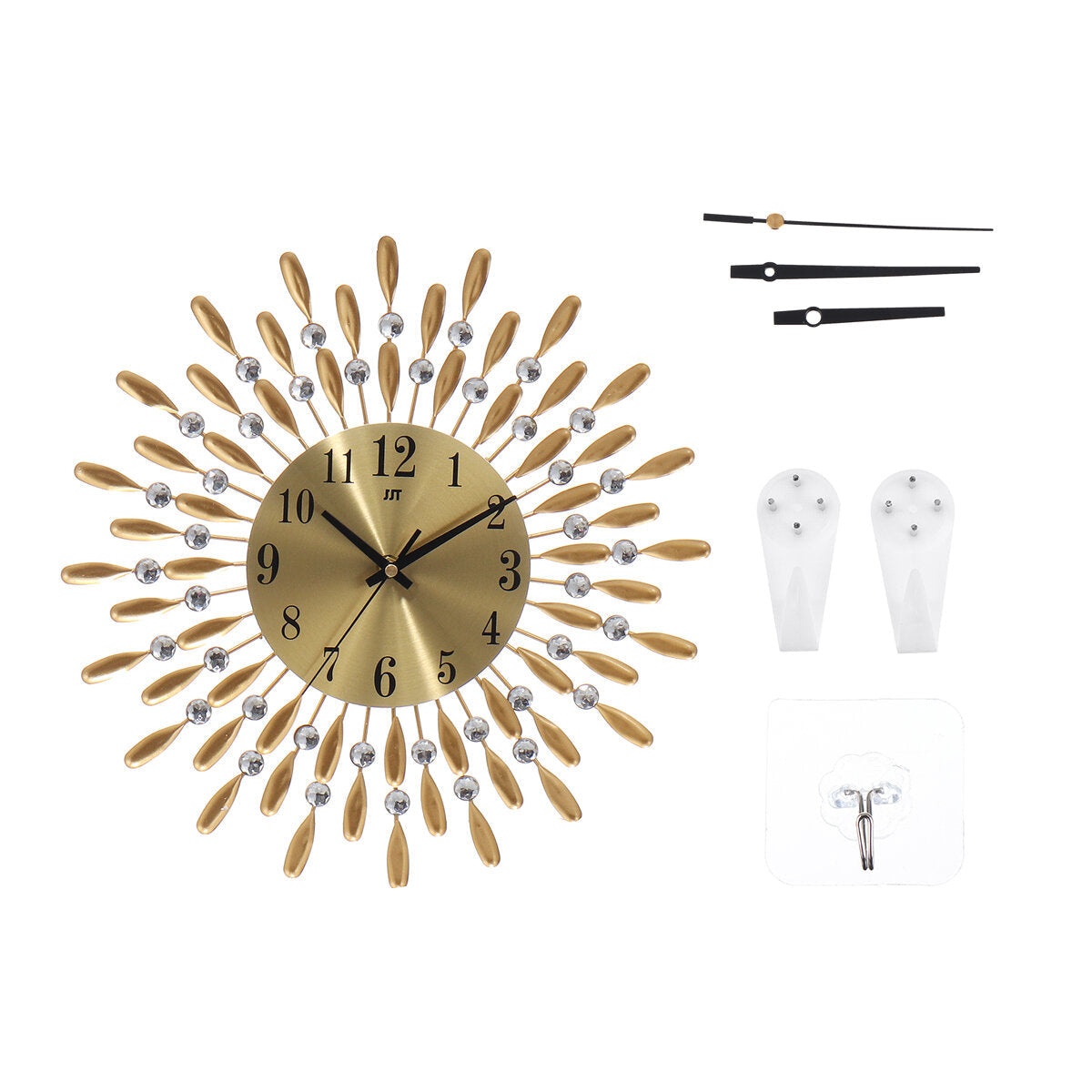 38 x 38 cm Wall Clock Hanging Silent Quartz Battery Powered Watch Home Decoration