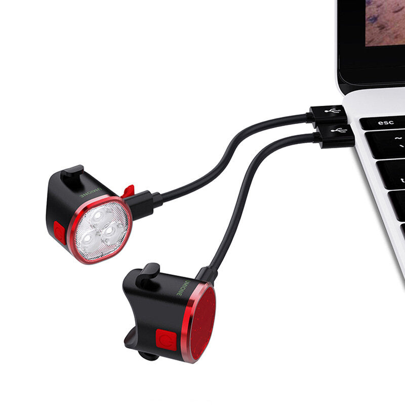 2PCS Bike Light (Headlight +Taillight ) Max 20h Battery Life USB Rechargeable IPX6 Waterproof Bike Lamp Set For MTB Road Bike