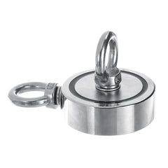120KG Double Side Neodymium Recovery Magnet Hook Lifting Fishing Hunting Salvage Magnet