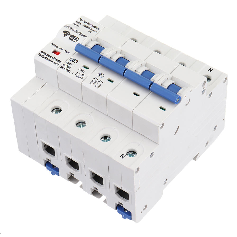 WiFi Smart Circuit 63A Breaker Switch Smart Home Automation Overload Short Circuit Voice Control with Alexa Google home