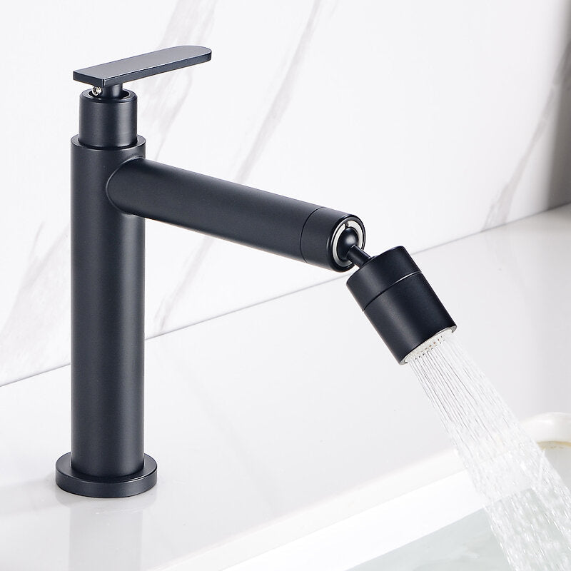 Stainless Steel Bathroom Basin Faucet 360 Degree Swivel Universal Rotating Two Water Modes Hot Cold Mixer Tap