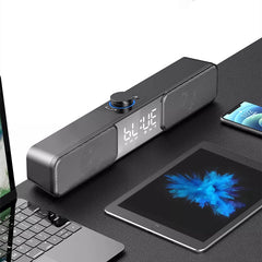 Portable bluetooh Speaker Wired Speaker LED Display Alarm Clock Bass Speaker 3.5mm AUX Desktop Speaker