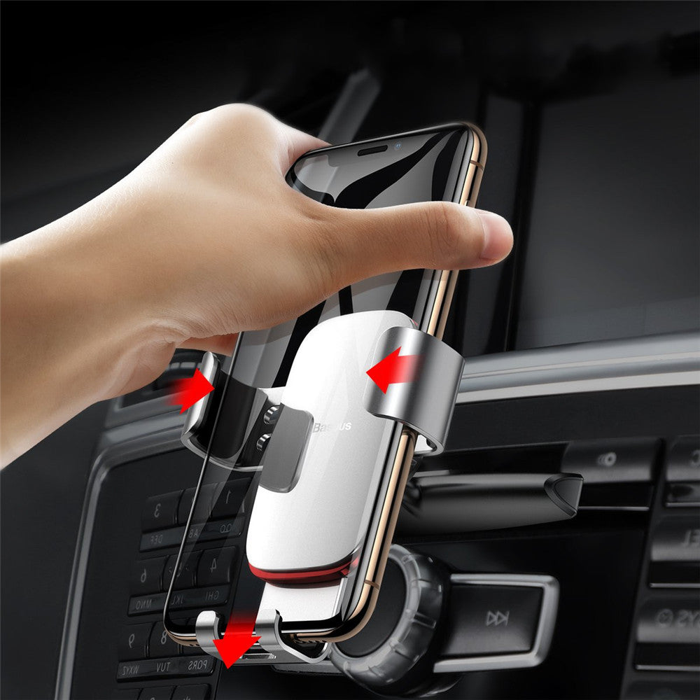 Metal Gravity Linkage Auto Lock CD Slot Car Mount Holder Stand