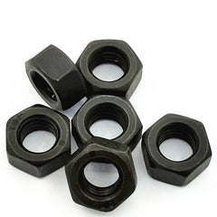 140Pcs Black Carbon Steel Nuts Hex Nut Washer Hexagonal Nuts M2-M10