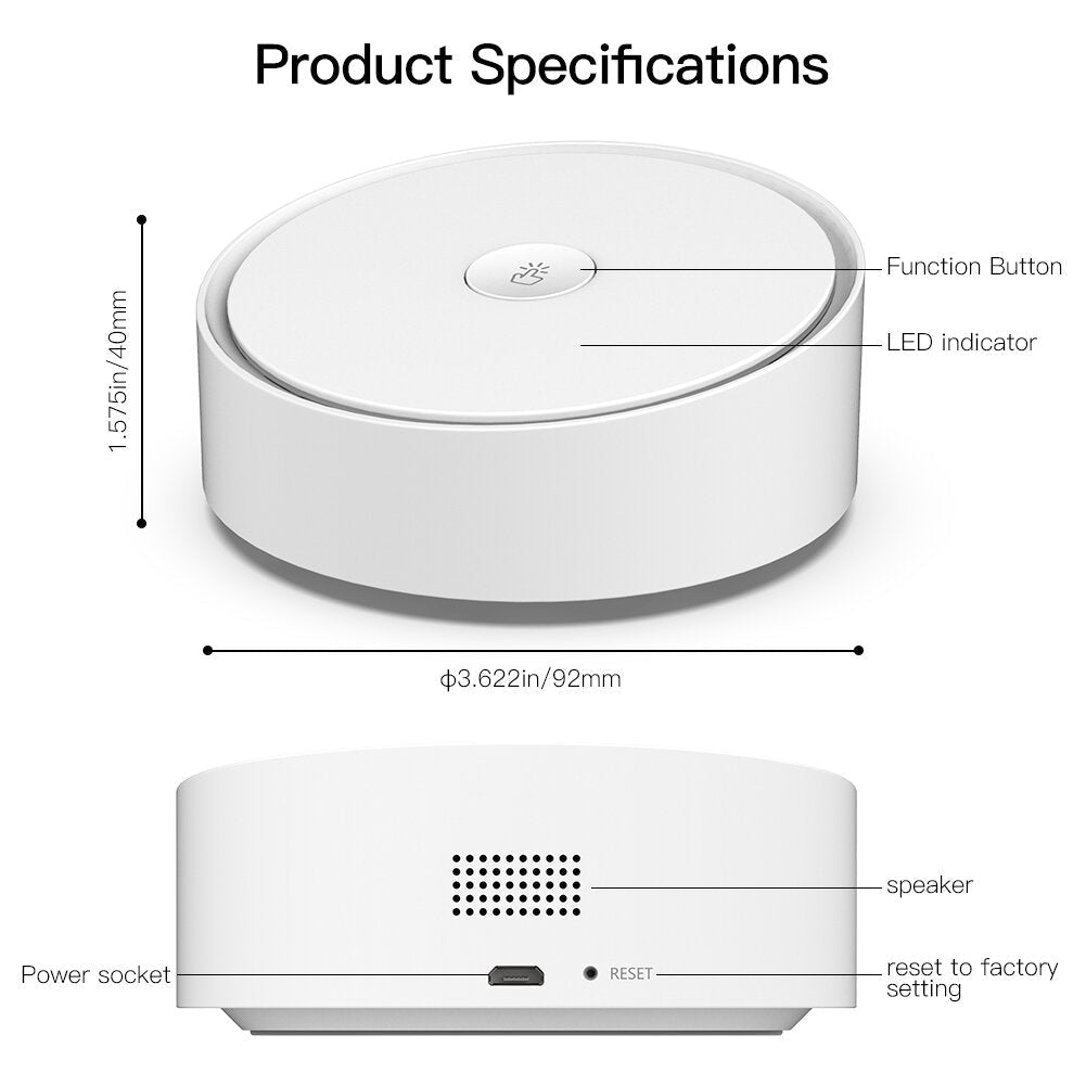 WiFi Multi-mode Smart Gateway Bluetooth Mesh Hub Work with App Voice Control Alexa Google Home