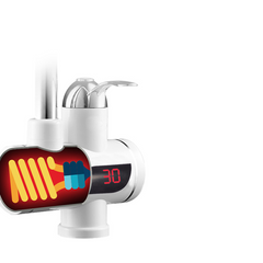Instant Tankless Electric Water Heater Kitchen Heating Tap Faucet with LED