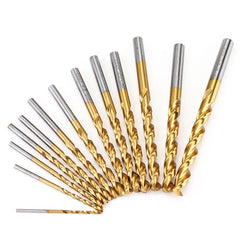 13Pcs Titanium Coated M42 Twist Drill Bit 8% High Cobalt HSS Drill Bit Set Industrial Grade 1.5-6.5mm for Stainless Steel Metal Wood