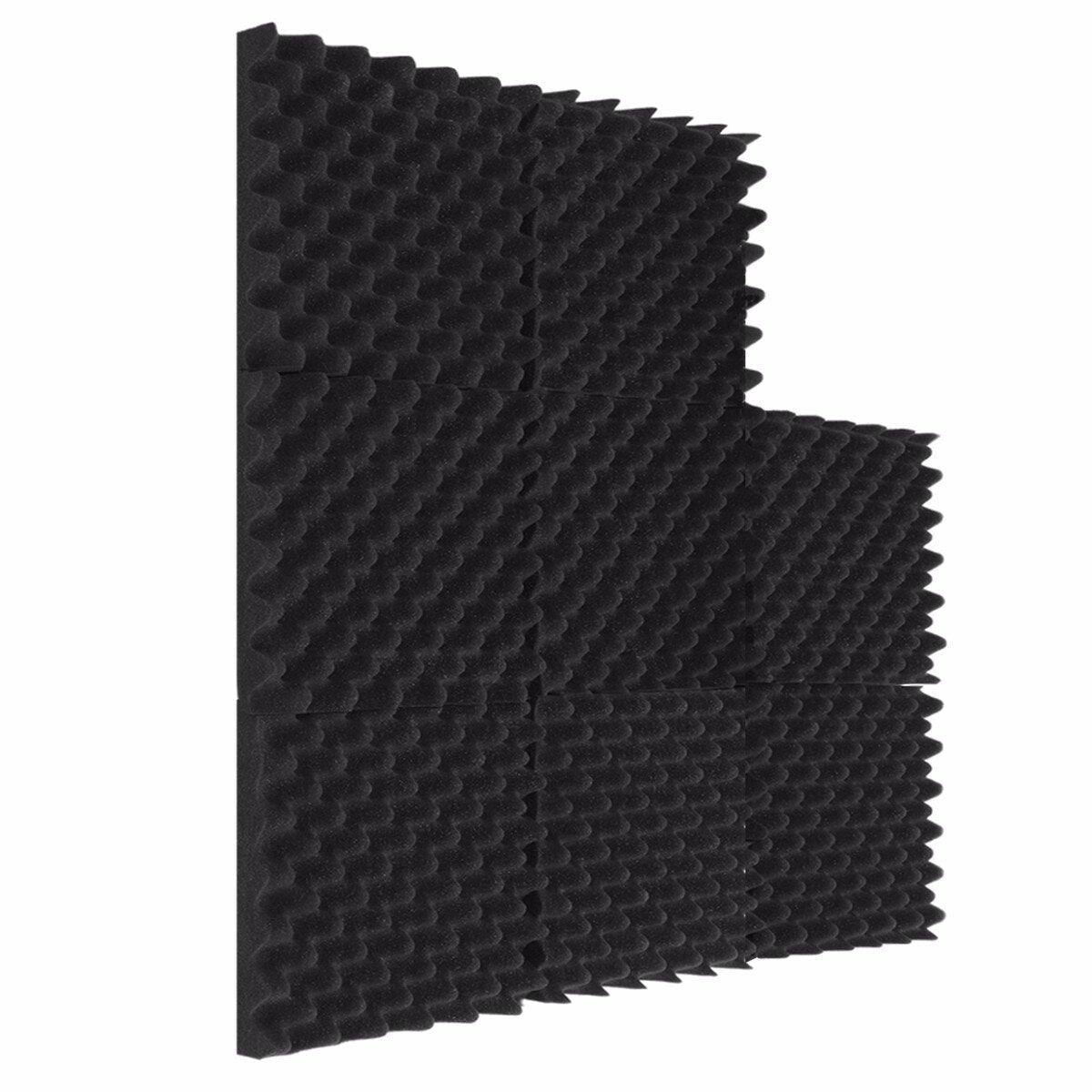 8PCS 12x12x2.5'' Acoustic Sound Studio Soundproof Foam Egg Crate Foam Wall Tile